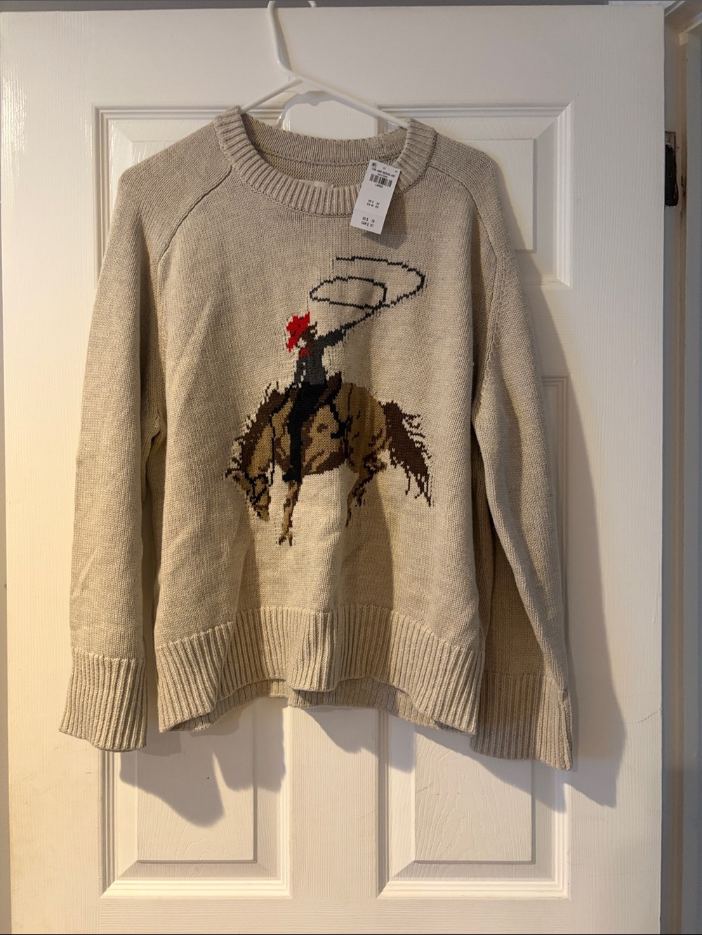 Abercrombie & Fitch Beige Rodeo Graphic Crewneck Sweater